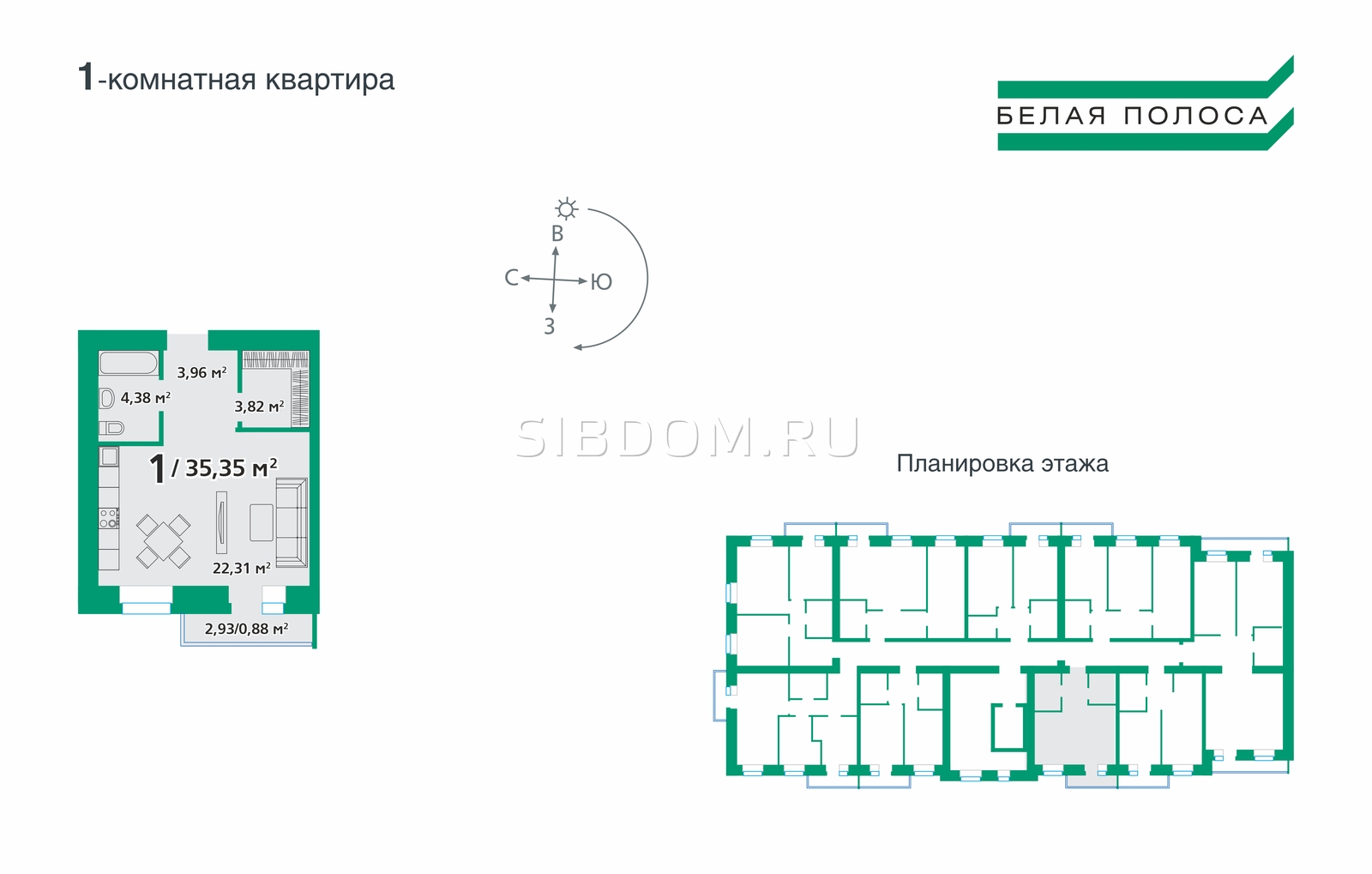 Белая полоса в березовке