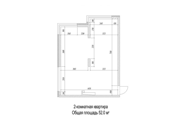 Планировка  52 м²