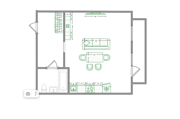 Планировка 1-комн 43,35 м²