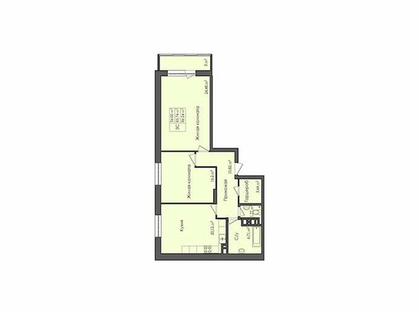 Планировка трехкомнатной квартиры 86,24 кв.м