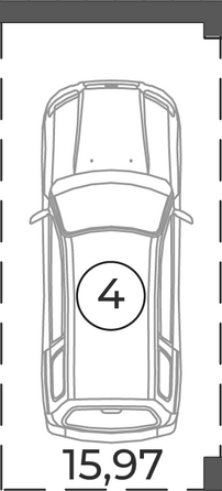 Планировка  15,97 - 19,3 м²