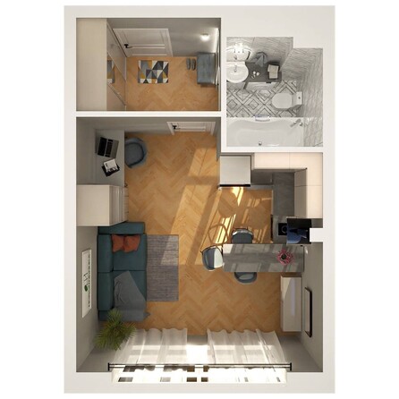 Планировка Студия 28,9 м²