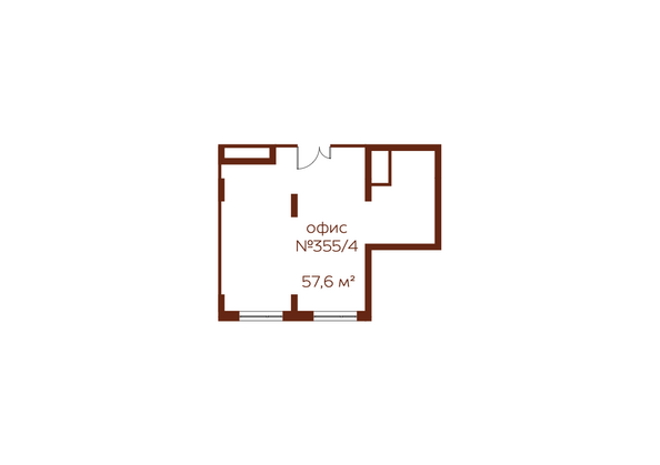 Планировка  57,6 м²