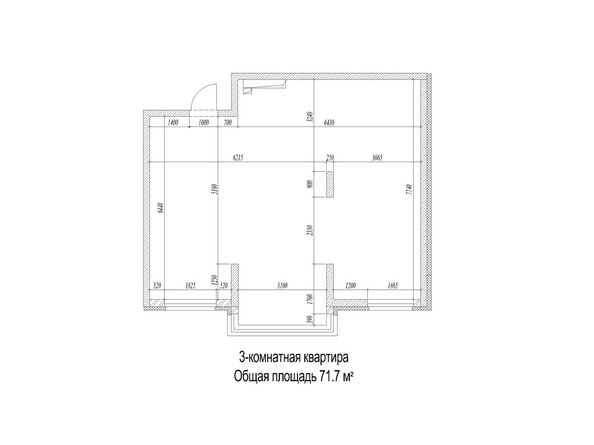 Планировка 3-комн 71,7 м²