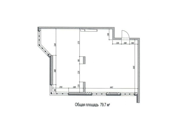 Планировка трёхкомнатной квартиры 79,7 кв.м