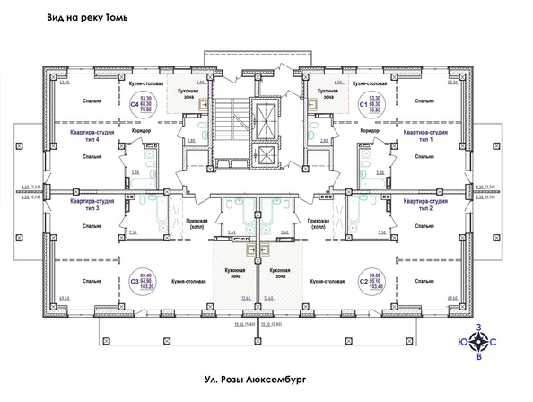 Типовая планировка 2-17 этажей