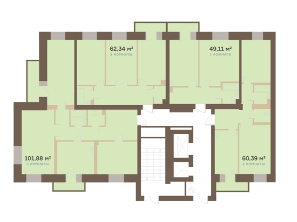 План Типовой этаж 7 секция этажа
