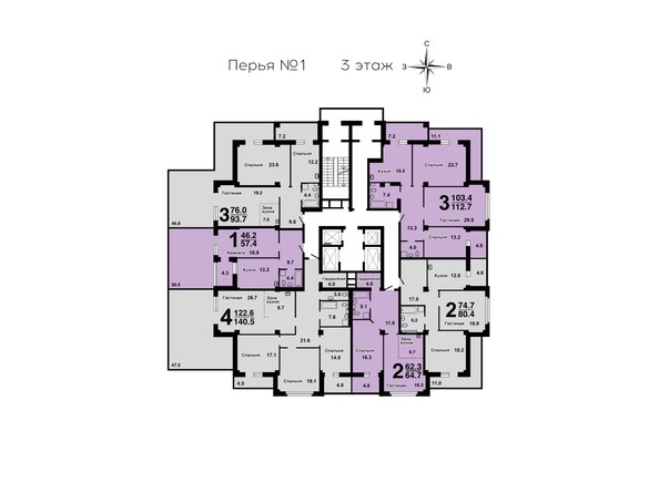 План 3 этажа