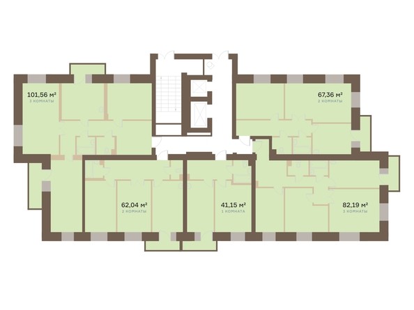 План Типовой этаж 5 секция этажа