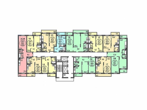 План типового этажа 3 секции