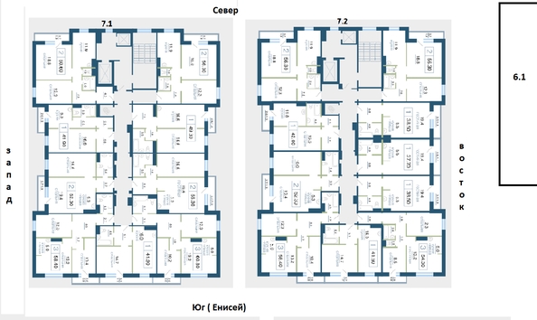 
   Продам 2-комнатную, 55.9 м², Дубенский, дом 7.1

. Фото 2.