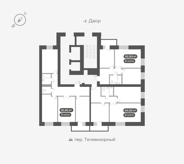 
   Продам 3-комнатную, 81.42 м², Сити-квартал Октябрьский, дом 2

. Фото 25.