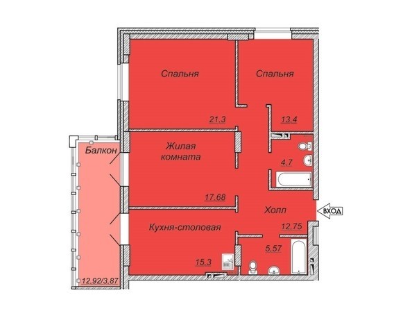 
   Продам 3-комнатную, 95.3 м², Ладо Кецховели ул, 36

. Фото 1.