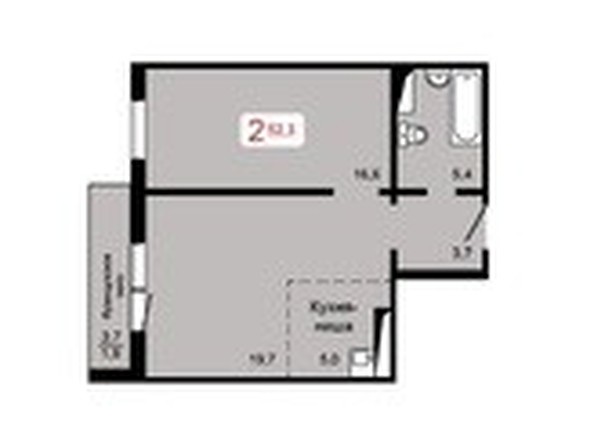 
   Продам 2-комнатную, 52.3 м², Мичурино, дом 2 строение 4

. Фото 1.