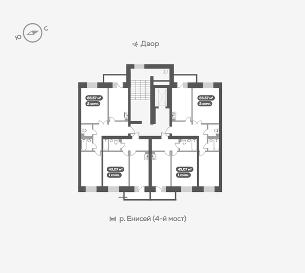 
   Продам 2-комнатную, 66 м², Академгородок ул, 78

. Фото 19.