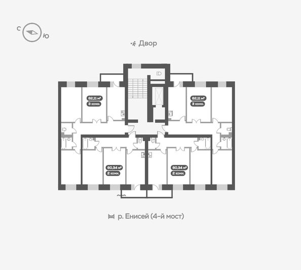 
   Продам 3-комнатную, 82.1 м², Академгородок ул, 78

. Фото 19.