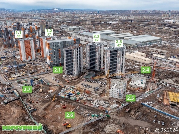 
   Продам 2-комнатную, 62.4 м², Мичурино, дом 2 строение 5

. Фото 1.