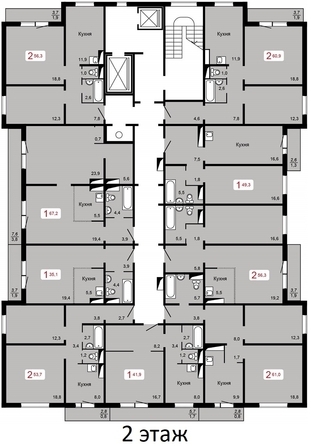 
   Продам 2-комнатную, 56.3 м², Аральская ул, 51

. Фото 4.