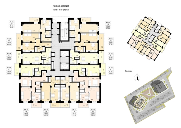 
   Продам 1-комнатную, 39.35 м², ЛЕТО, дом 2

. Фото 1.