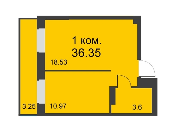 
   Продам 1-комнатную, 35.2 м², Калинина ул, 175а

. Фото 2.