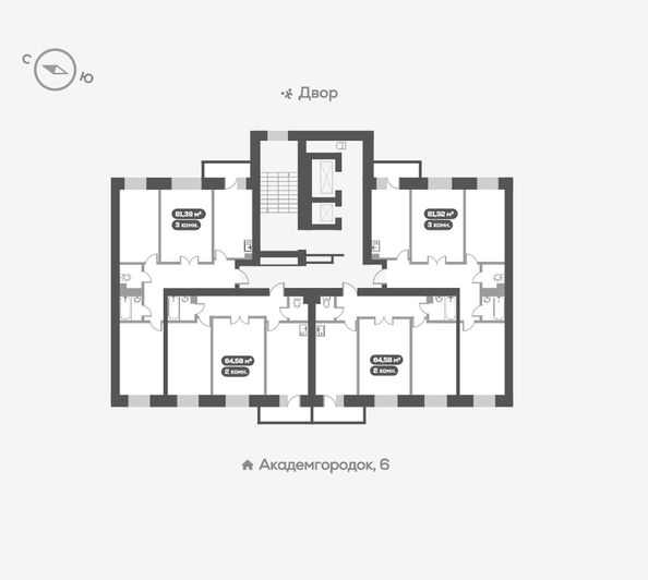 
   Продам 3-комнатную, 82.1 м², Академгородок ул, 80

. Фото 18.