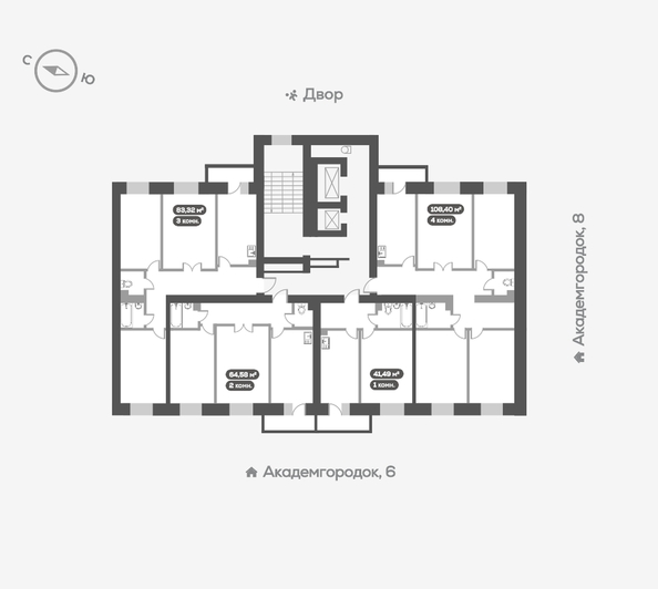 
   Продам 4-комнатную, 108.9 м², Академгородок ул, 80

. Фото 18.