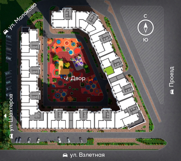 
   Продам 1-комнатную, 44.35 м², Сити-квартал на Взлетной, дом 1

. Фото 2.