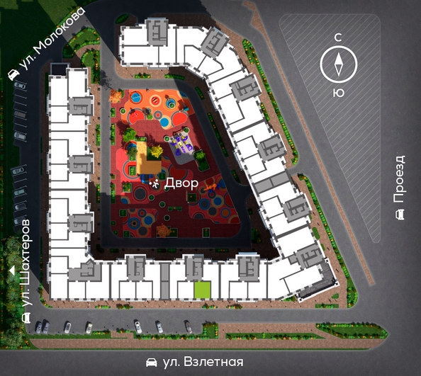 
   Продам 1-комнатную, 41.46 м², Сити-квартал на Взлетной, дом 1

. Фото 2.