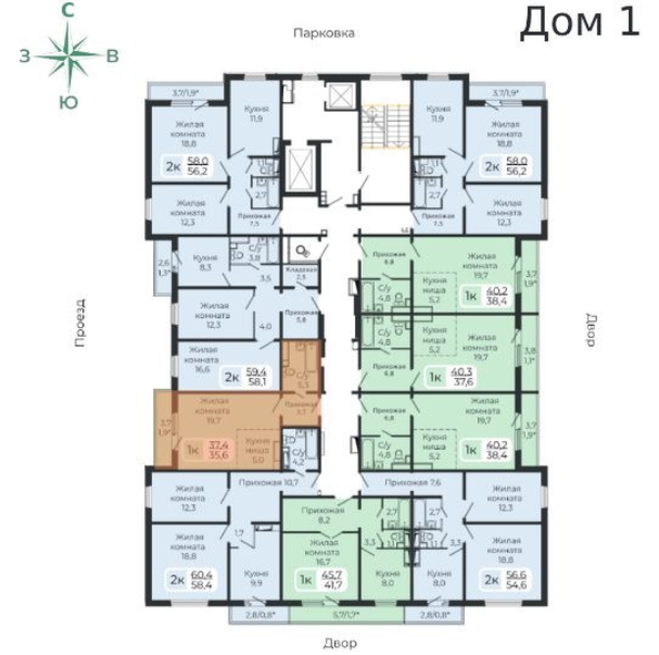 
   Продам 3-комнатную, 78.9 м², Три слона, дом 1

. Фото 4.