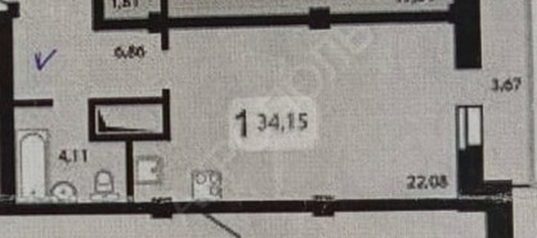 
   Продам 1-комнатную, 33 м², Судостроительная ул, 155

. Фото 15.