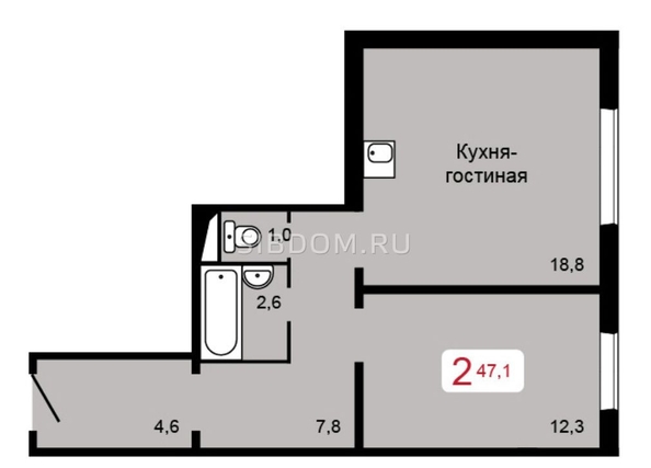 
   Продам 2-комнатную, 56.3 м², Судостроительная ул, 31в

. Фото 11.