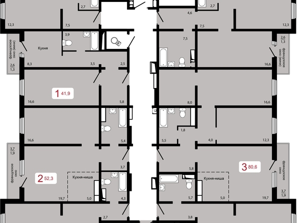 
   Продам 2-комнатную, 58.5 м², Мичурино, дом 2 строение 7

. Фото 2.