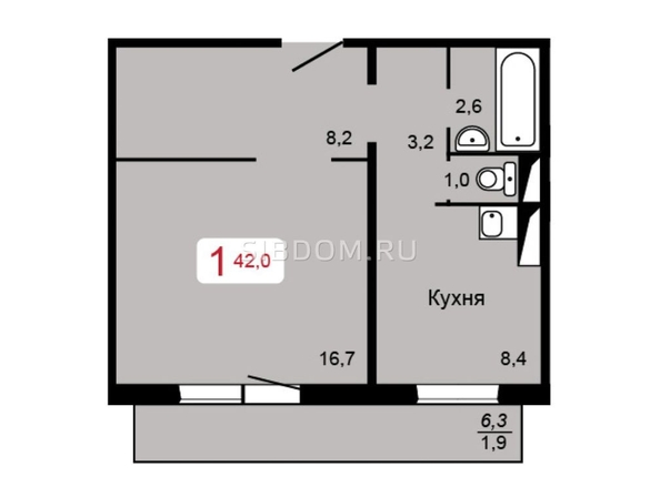 
   Продам 1-комнатную, 45 м², Судостроительная ул, 31в

. Фото 10.