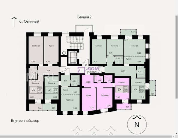 
   Продам 2-комнатную, 57.95 м², Елены Стасовой ул, 80

. Фото 26.