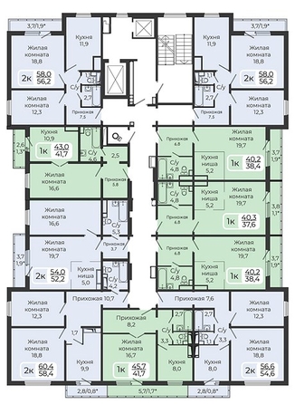 
   Продам 2-комнатную, 56.2 м², Три слона, дом 3

. Фото 2.