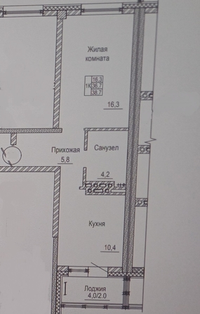 
   Продам 1-комнатную, 38.7 м², Emotion (Эмоушн)

. Фото 2.