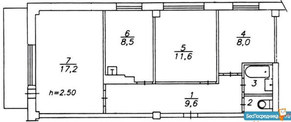 
   Продам 3-комнатную, 58.3 м², Металлургов пр-кт, 13а

. Фото 1.