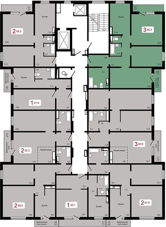 
  Продается 3-комн. квартира, 86.3 м², ЖК Мичурино, дом 2 строение 7
. Фото 1.