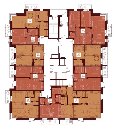 
  Продается 1-комн. квартира, 46.15 м², ЖК АЙВАЗОВSKY (АЙВАЗОВСКИЙ), 1
. Фото 4.