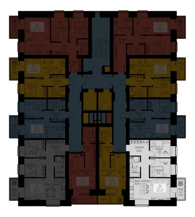 
  Продается 3-комн. квартира, 52.21 м², ЖК Биография, дом 2, корп 2
. Фото 2.