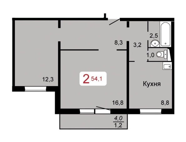 
  Продается 2-комн. квартира, 52.7 м², ЖК Домино, дом 4
. Фото 18.