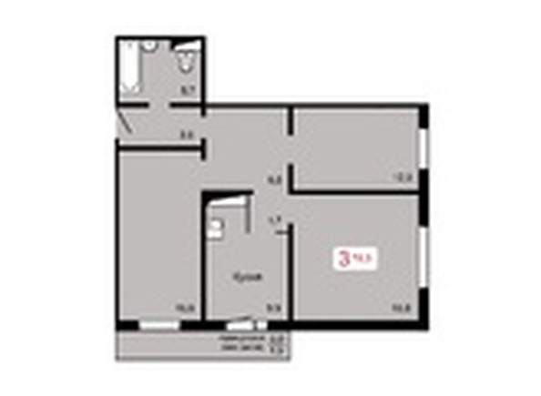 
  Продается 2-комн. квартира, 78.3 м², ЖК Мичурино, дом 2 строение 4
. Фото 1.