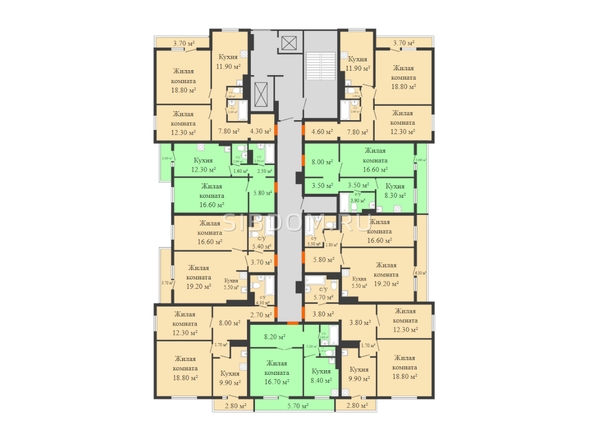 
  Продается студия, 34.45 м², ЖК Белый квартал на Спандаряна, 2
. Фото 3.
