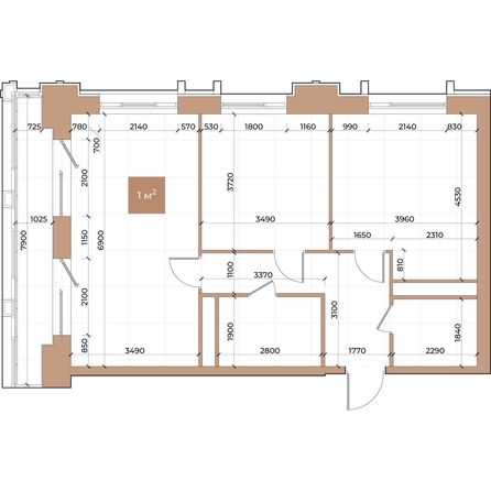 
  Продается 2-комн. квартира, 72.9 м², ЖК Небо над Енисеем
. Фото 2.