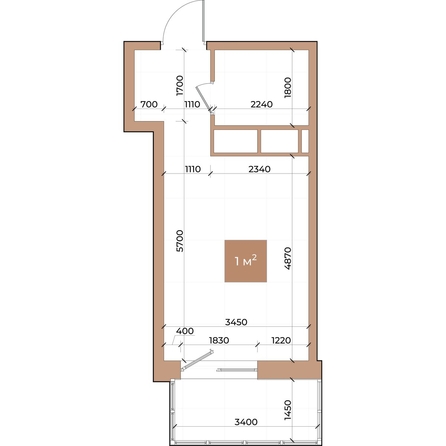 
  Продается 1-комн. квартира, 25.7 м², ЖК Небо над Енисеем
. Фото 2.