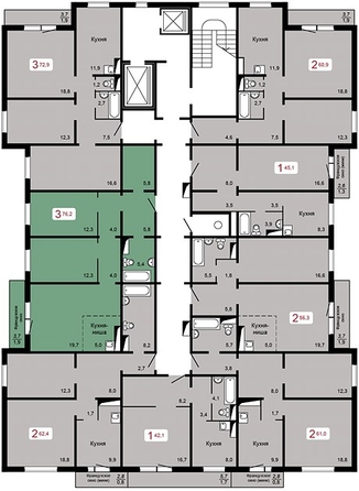 
  Продается 3-комн. квартира, 76.2 м², ЖК Мичурино, дом 2 строение 5
. Фото 1.