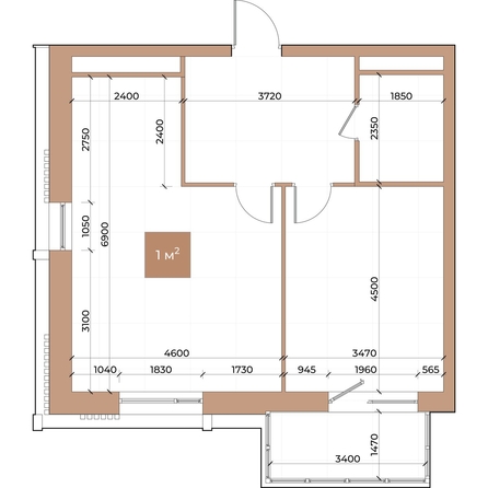 
  Продается 1-комн. квартира 56.9 м², в ЖК Небо над Енисеем. Фото 3.
