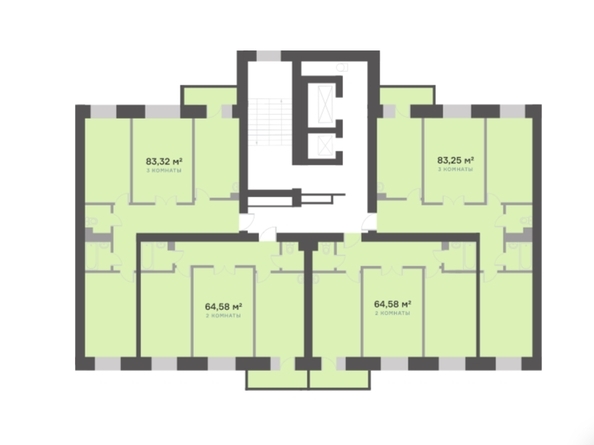 
  Продается 2-комн. квартира, 66.4 м², ЖК Академгородок, дом 7
. Фото 2.