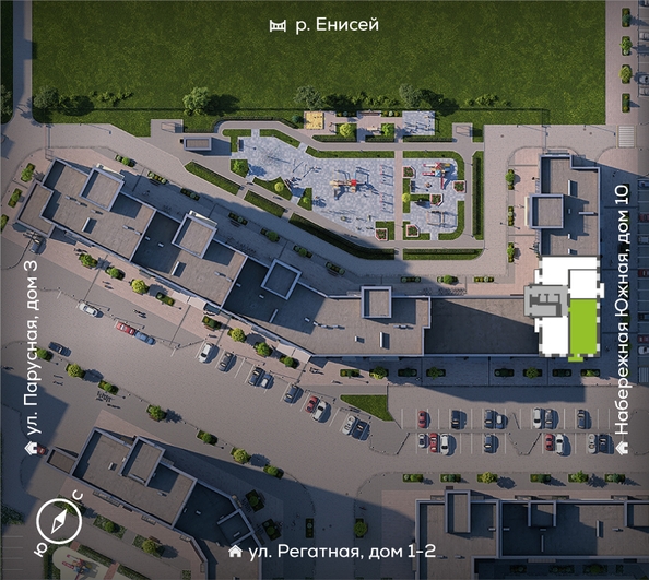 
  Продается 3-комн. квартира, 87.6 м², ЖК Южный берег, дом 21
. Фото 1.