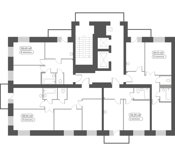 
  Продается 3-комн. квартира, 87.6 м², ЖК Южный берег, дом 21
. Фото 5.